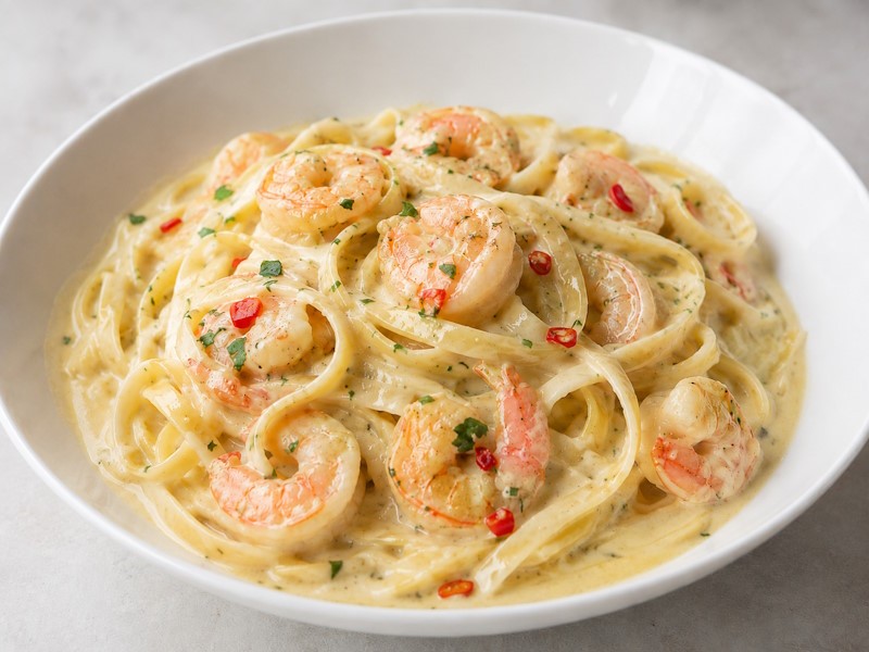 Tagliatelle Gamberi Piccante